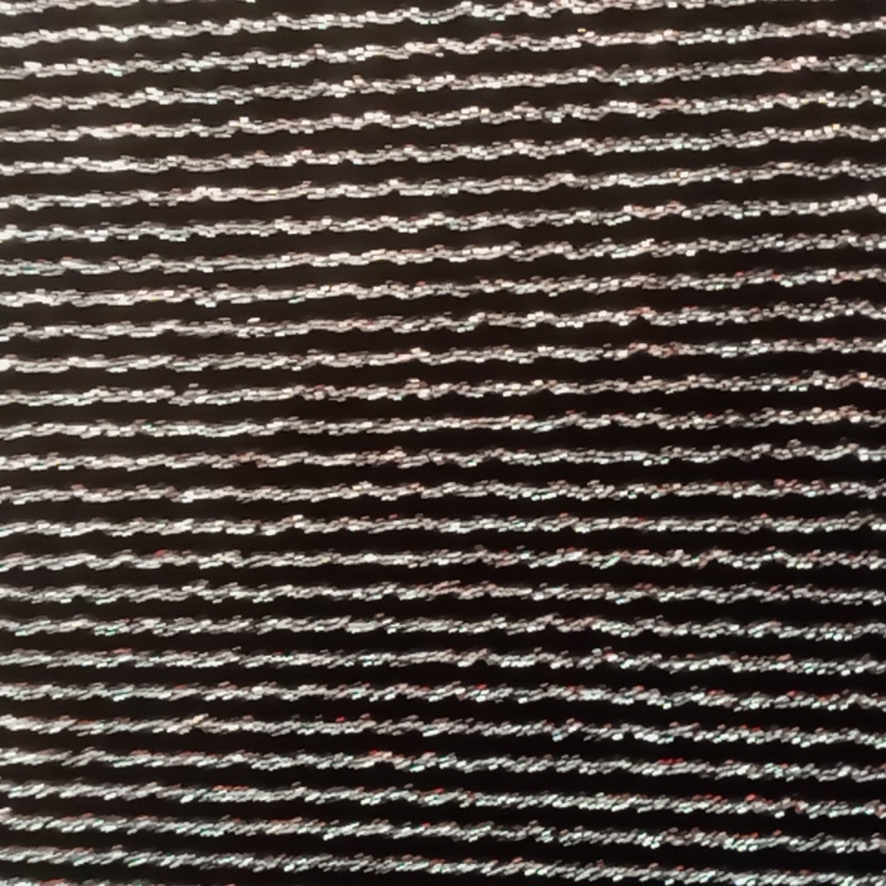 Impressions Black and White Striped Blouse - Picture 4 of 4